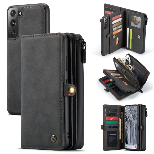 

For Samsung Galaxy S22+ 5G CaseMe 018 Detachable Multi-functional Leather Phone Case(Black)