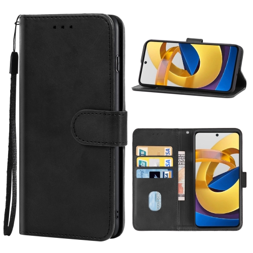 

Leather Phone Case For Xiaomi Redmi Note 11 / Poco M4 Pro(Black)