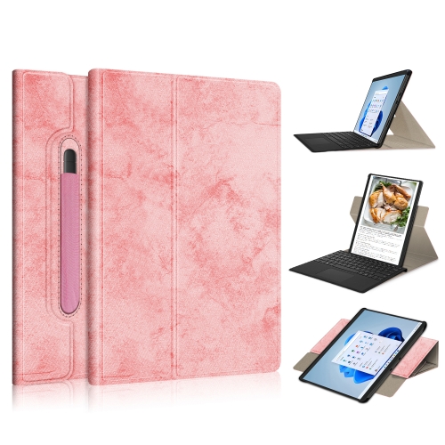 

For Microsoft Surface Pro 8 360 Degrees Rotation Leather Tablet Case(Pink)