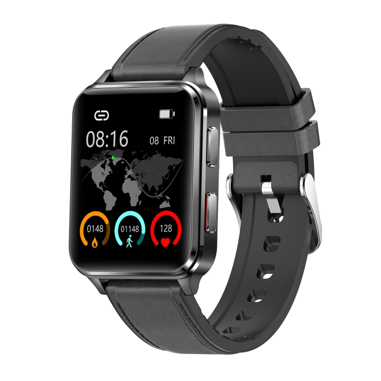 

S6 1.70 inch TFT Screen Smart Watch with Leather Strap Support Air Pump Blood Pressure Monitoring(Black)