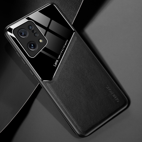 

For OPPO Find X5 All-inclusive Leather + Organic Glass Phone Case(Black)