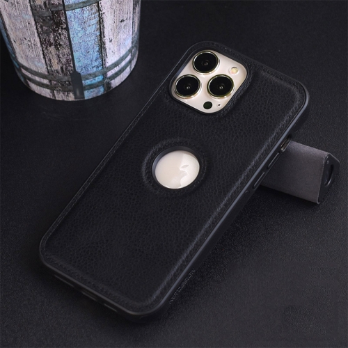 

Milan Series Shockproof Leather Phone Case For iPhone 12 / 12 Pro(Black)