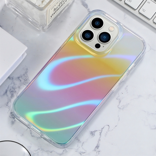 

Laser TPU Shockproof Phone Case For iPhone 13 Pro Max(Yellow Pink X7)