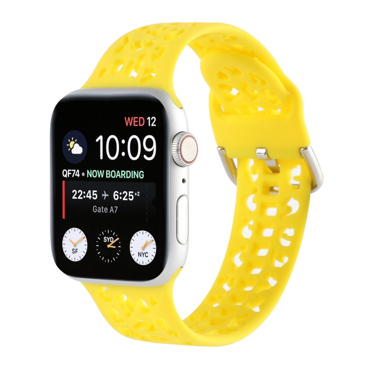 

Hollow Out Silicone Watch Band For Apple Watch Series 7 45mm / 6&SE&5&4 44mm / 3&2&1 42mm(1)
