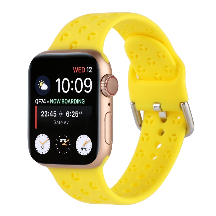 

Hollow Out Silicone Watch Band For Apple Watch Ultra 49mm / Series 8&7 45mm / SE 2&6&SE&5&4 44mm / 3&2&1 42mm(1)