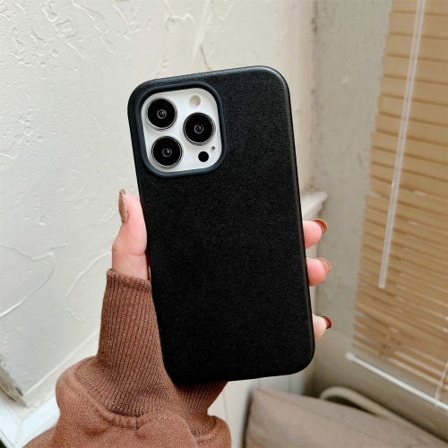 

Solid Color Leather Phone Case For iPhone 13(Black)