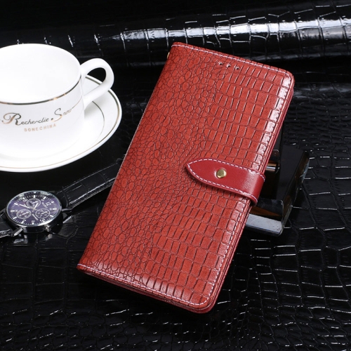 

For vivo iQOO 9 idewei Crocodile Texture Leather Phone Case(Red)