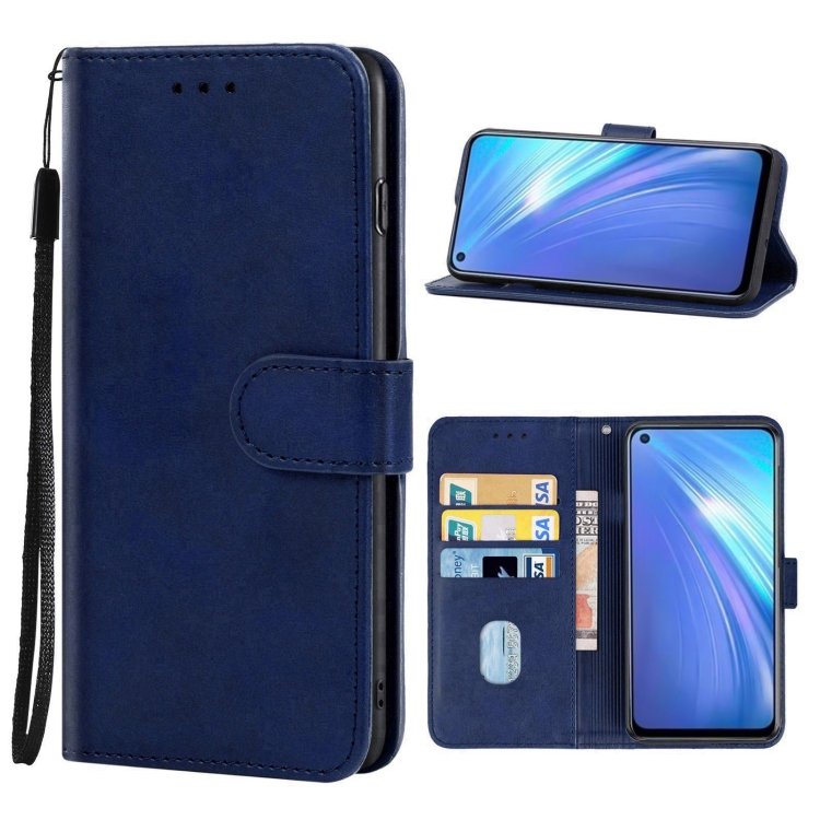 

Leather Phone Case For OPPO Realme 6(Blue)