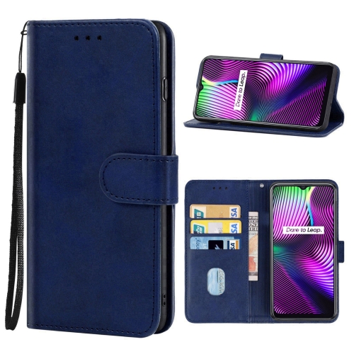 

Leather Phone Case For OPPO Realme 7i Global(Blue)