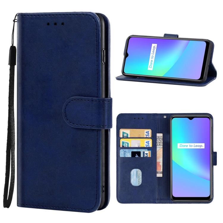 

Leather Phone Case For OPPO Realme C25(Blue)