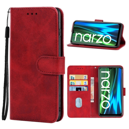 

Leather Phone Case For OPPO Realme Narzo 50i(Red)