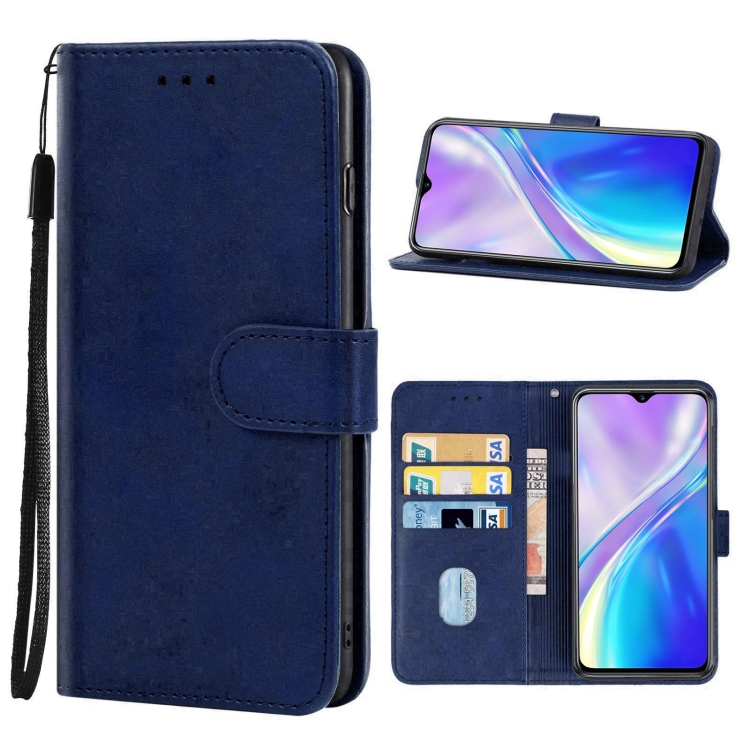 

Leather Phone Case For OPPO Realme XT(Blue)