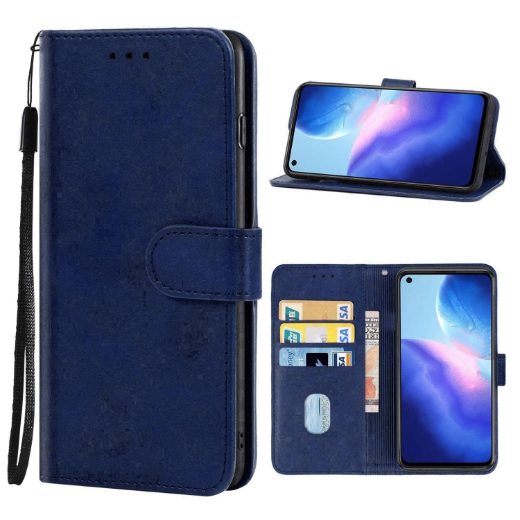 

Leather Phone Case For OPPO Reno5 4G(Blue)