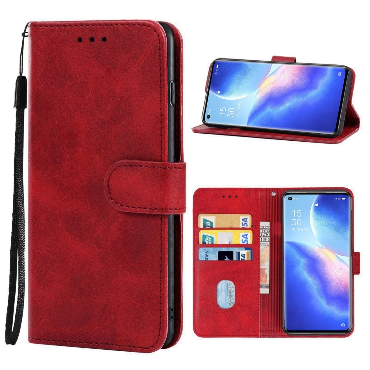 

Leather Phone Case For OPPO Reno5 Pro 5G(Red)