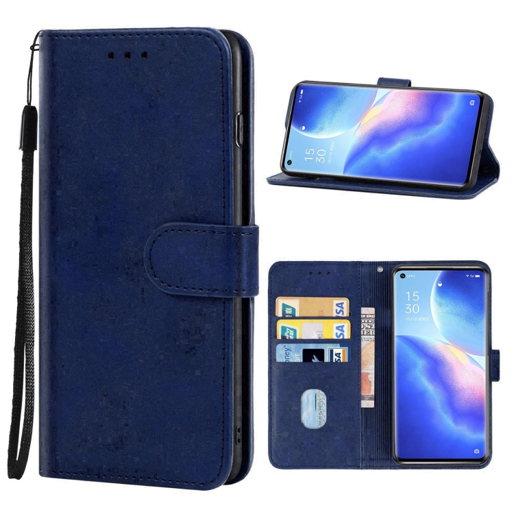

Leather Phone Case For OPPO Reno5 Pro+(Blue)