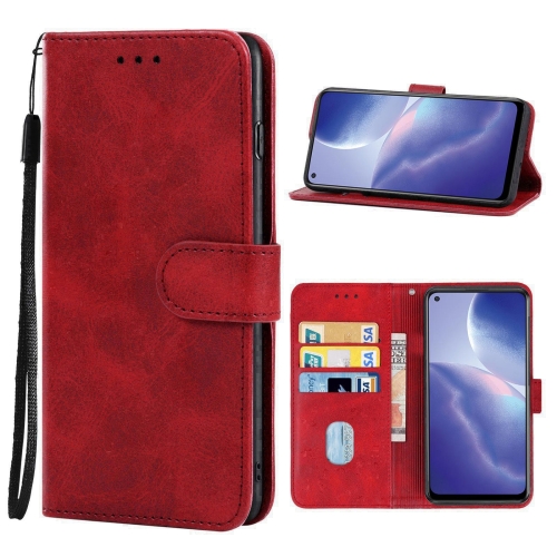 

Leather Phone Case For OPPO Reno5 Z(Red)