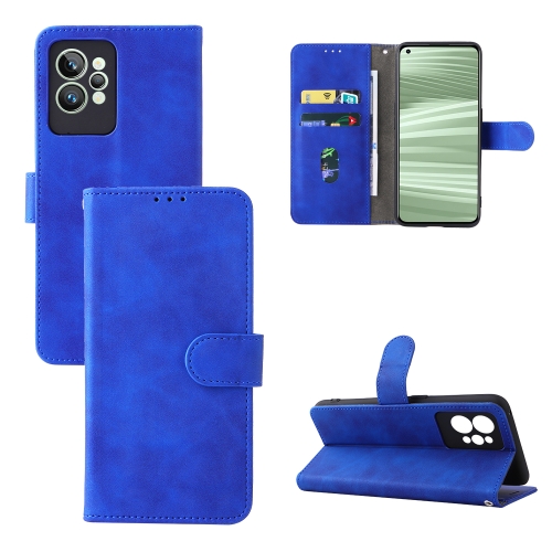 

For OPPO Realme GT2 Pro 5G Skin Feel Magnetic Buckle Leather Phone Case(Blue)