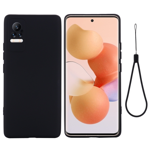 

For Xiaomi Civi Pure Color Liquid Silicone Phone Case(Black)