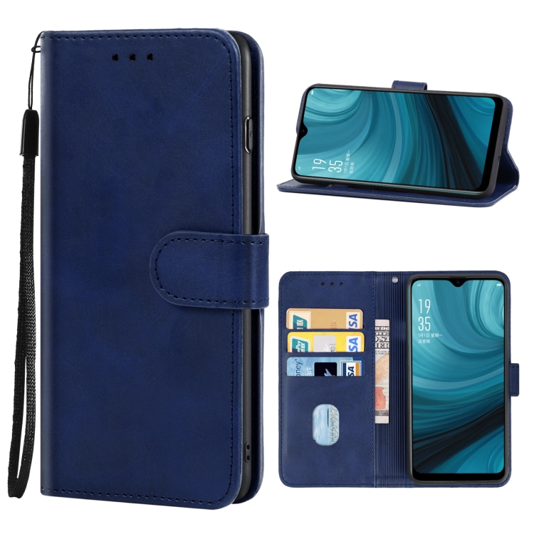 

Leather Phone Case For OPPO A7n(Blue)
