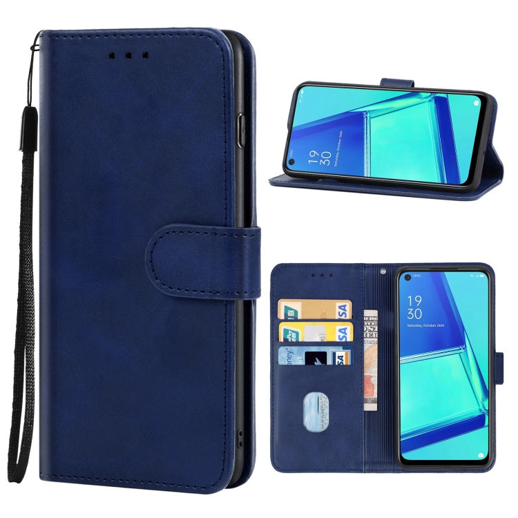 

Leather Phone Case For OPPO A52(Blue)