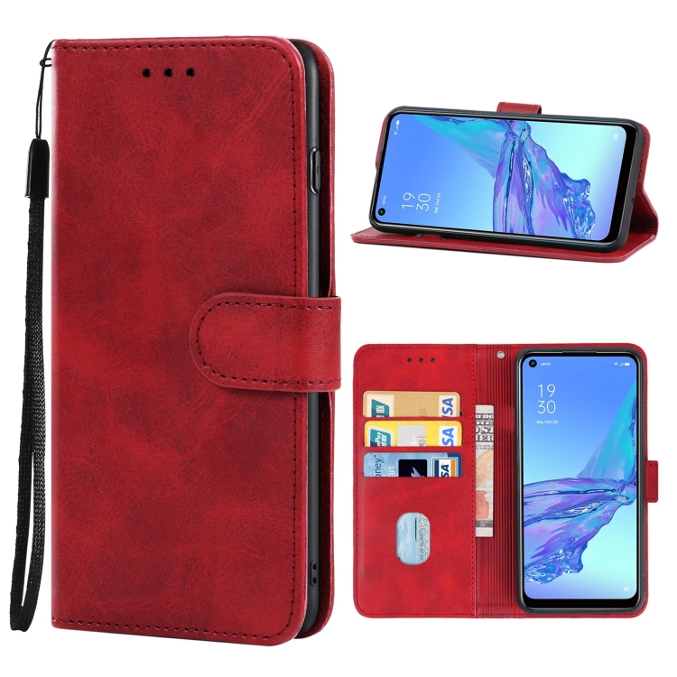 

Leather Phone Case For OPPO A53(Red)