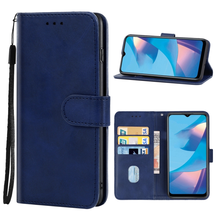 

Leather Phone Case For OPPO A54(Blue)