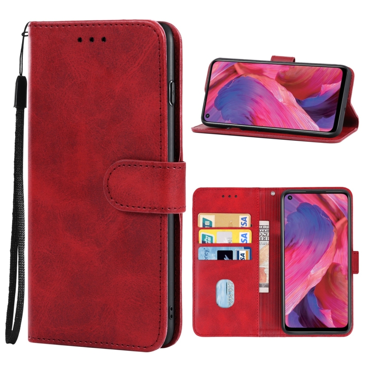 

Leather Phone Case For OPPO A74 5G(Red)