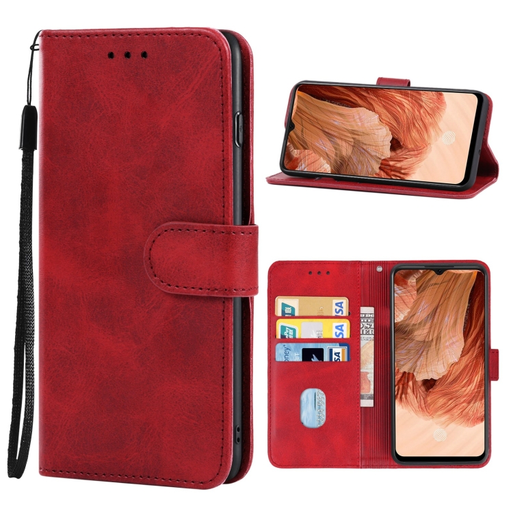 

Leather Phone Case For OPPO F17(Red)