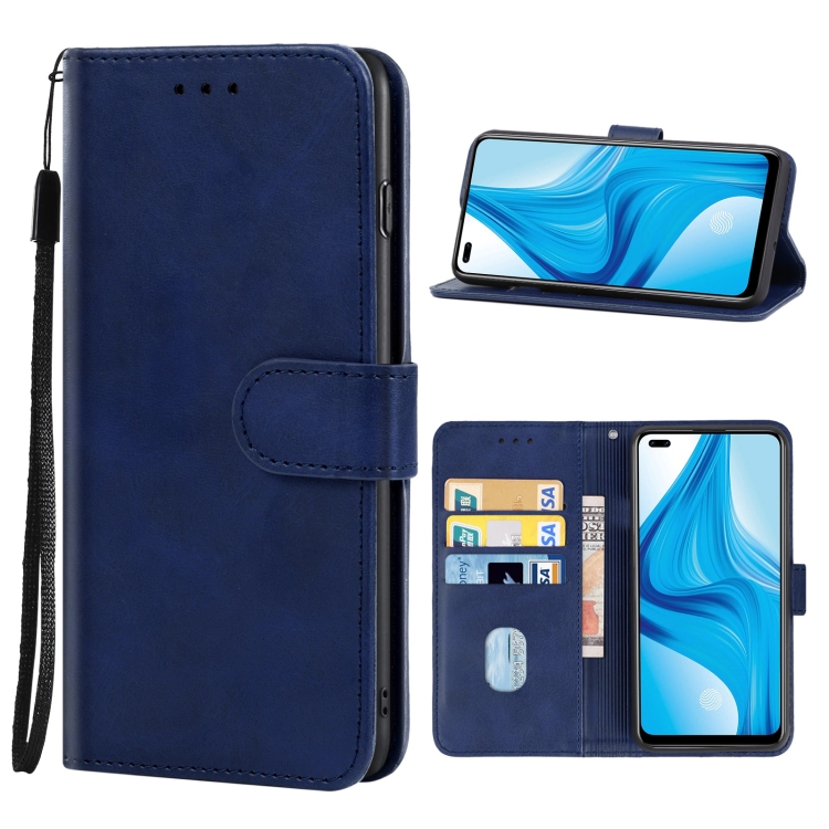 

Leather Phone Case For OPPO F17 Pro(Blue)
