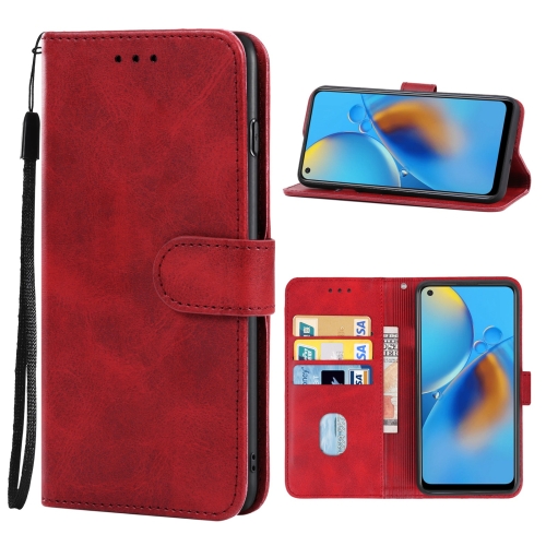 

Leather Phone Case For OPPO F19(Red)