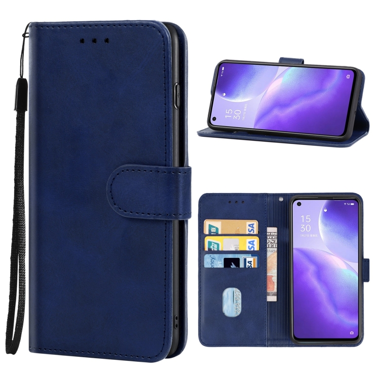 

Leather Phone Case For OPPO Find X3 Lite(Blue)