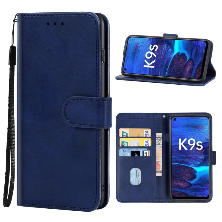 

Leather Phone Case For OPPO K9s(Blue)