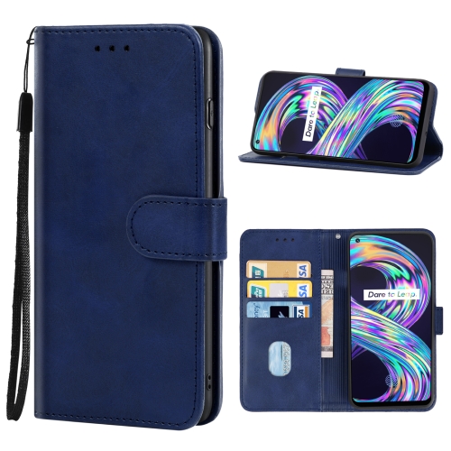 

Leather Phone Case For OPPO Realme 8(Blue)