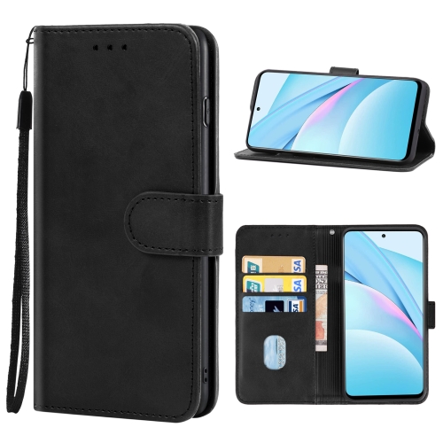 

Leather Phone Case For Xiaomi Mi 10T Lite 5G / Redmi Note 9 Pro 5G CN Version(Black)