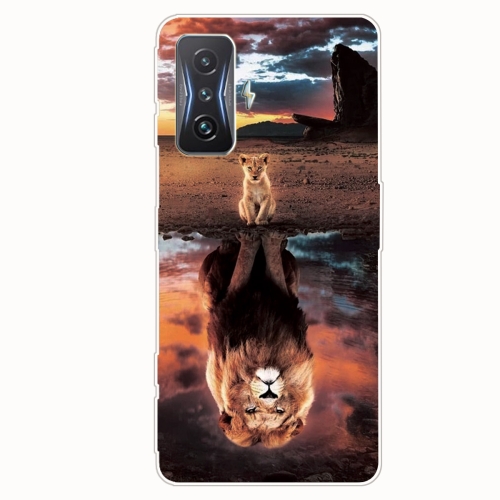 

For Xiaomi Redmi K50 Gaming Painted Transparent Shockproof TPU Phone Case(Desert Lion)