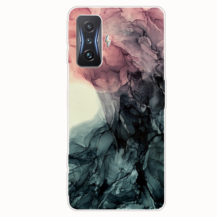 

For Xiaomi Redmi K50 Gaming Abstract Marble Pattern TPU Phone Case(Black)
