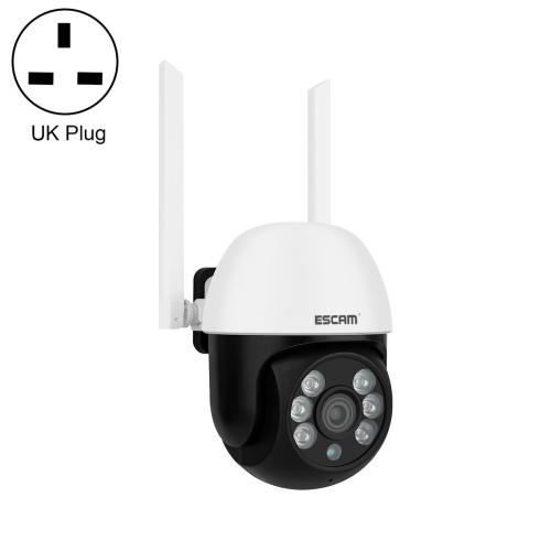 ESCAM TY110 1080P IP66 Waterproof Tuya Smart APP Wireless WiFi Dome Camera, UK Plug(White)
