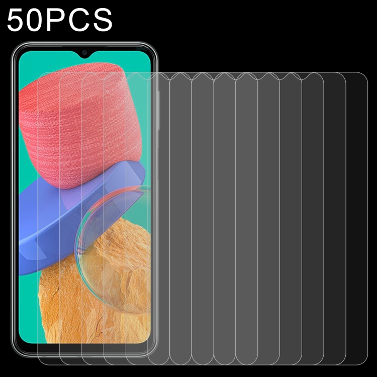 

For Samsung Galaxy M33 / M23 / F23 50 PCS 0.26mm 9H 2.5D Tempered Glass Film