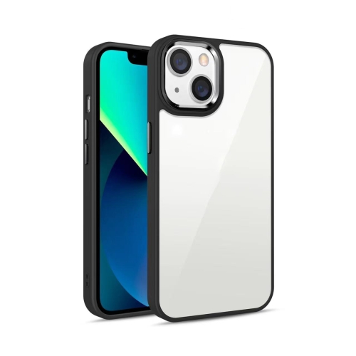 

3 in 1 Electroplated Acrylic Phone Case For iPhone 13(Black)