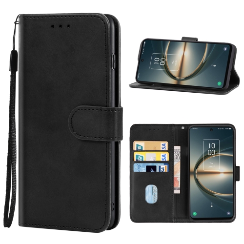 

For TCL 30 V 5G T781S Leather Phone Case(Black)