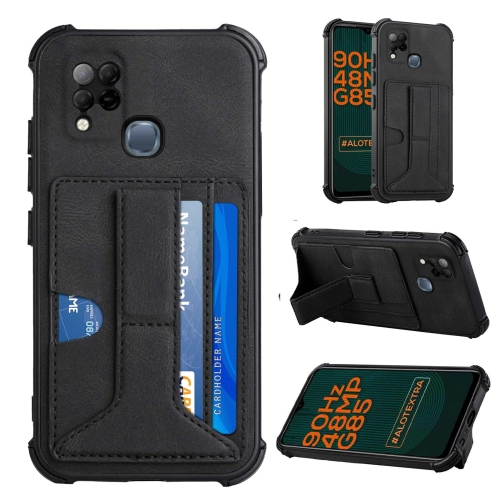 

For Infinix Hot 10T / Hot 10S Dream Holder Card Bag Shockproof Phone Case(Black)