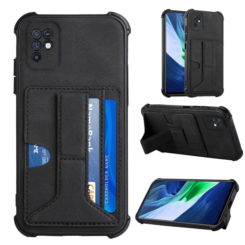 

For Infinix Note 10 Dream Holder Card Bag Shockproof Phone Case(Black)