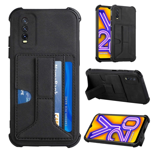 

For vivo Y20/Y20i/Y20s/Y12s/Y20 2021/iQOO U1x Dream Holder Card Bag Shockproof Phone Case(Black)