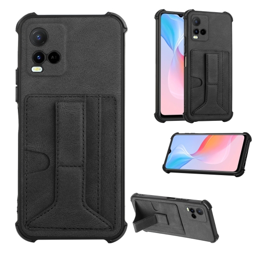 

For vivo Y33s/Y21 2021/Y21s 2021 Dream Holder Card Bag Shockproof Phone Case(Black)