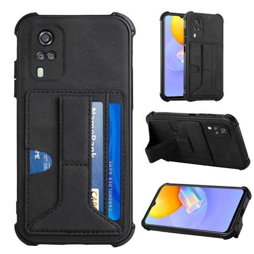 

For vivo Y51 2020/Y31 2021/Y51s Foreign Version/Y51a Dream Holder Card Bag Shockproof Phone Case(Black)