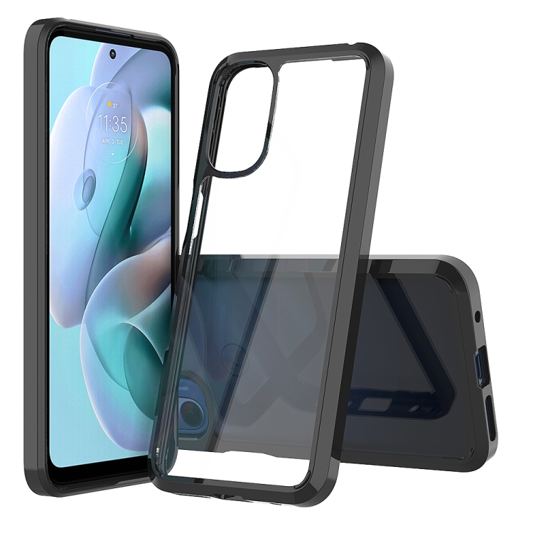 

For Motorola Moto G41 5G Shockproof Scratchproof TPU + Acrylic Phone Case(Black)
