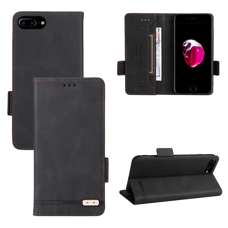 

Magnetic Clasp Leather Phone Case For iPhone SE 2022 / SE 2020 / 8 / 7(Black)