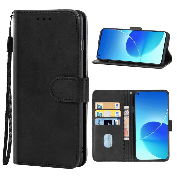 

Leather Phone Case For OPPO Reno6 4G(Black)