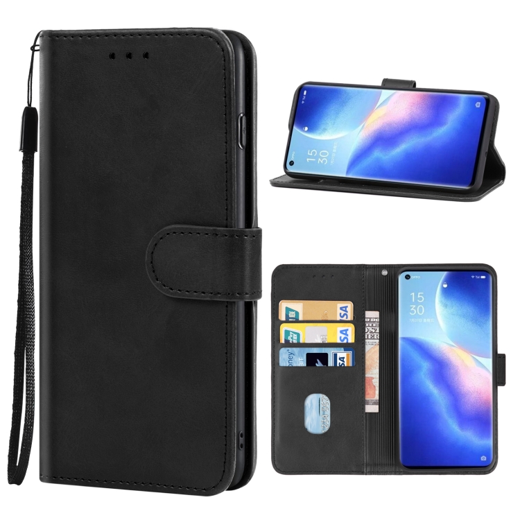 

Leather Phone Case For OPPO Reno5 K(Black)