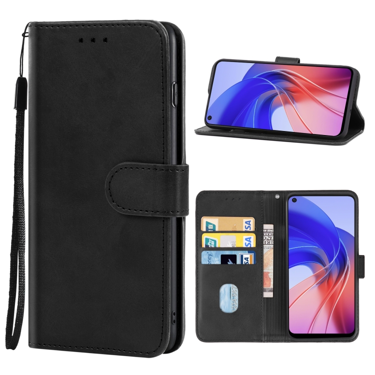 

Leather Phone Case For OPPO A55(Black)